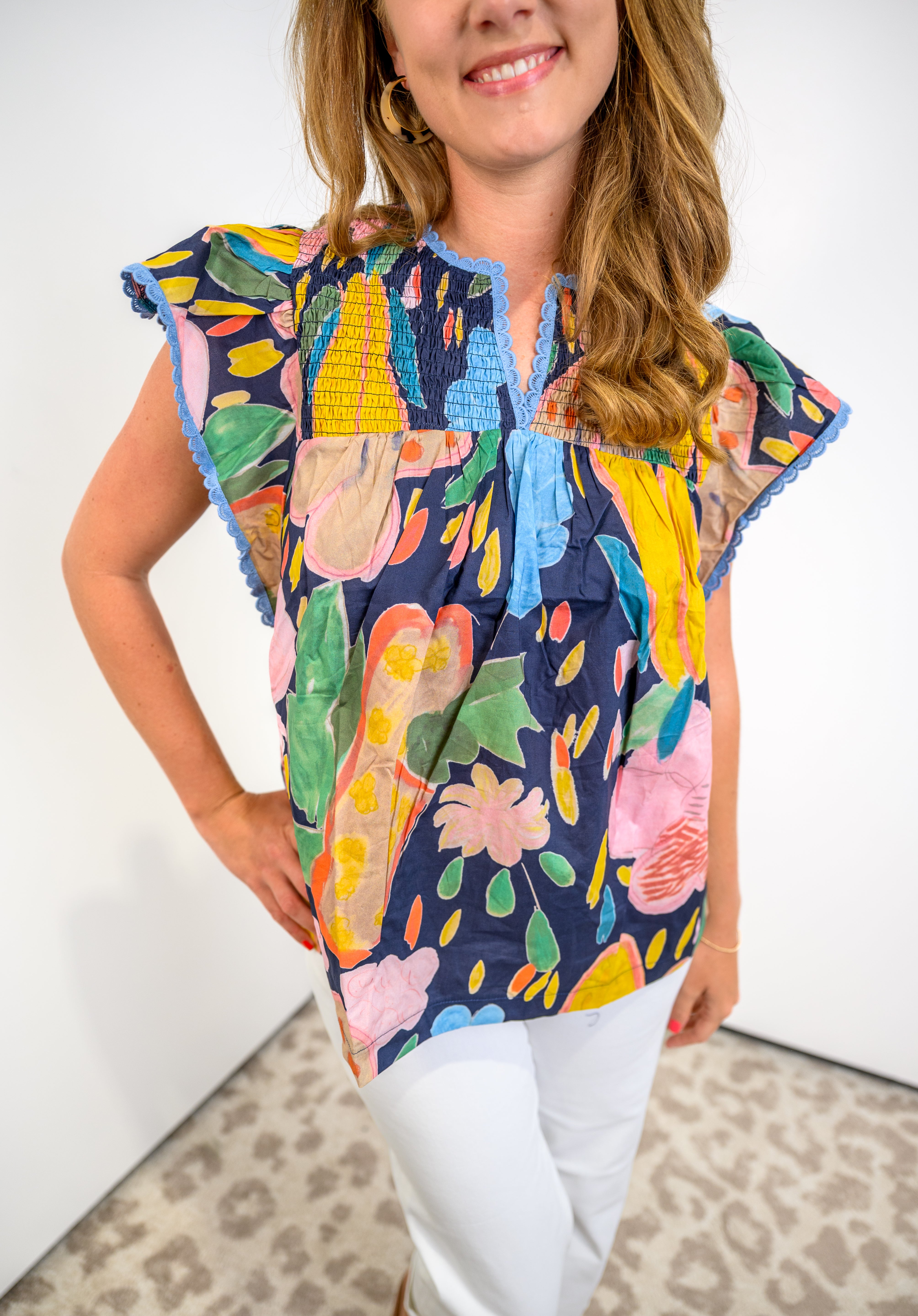 Rosy Charm Babydoll Top