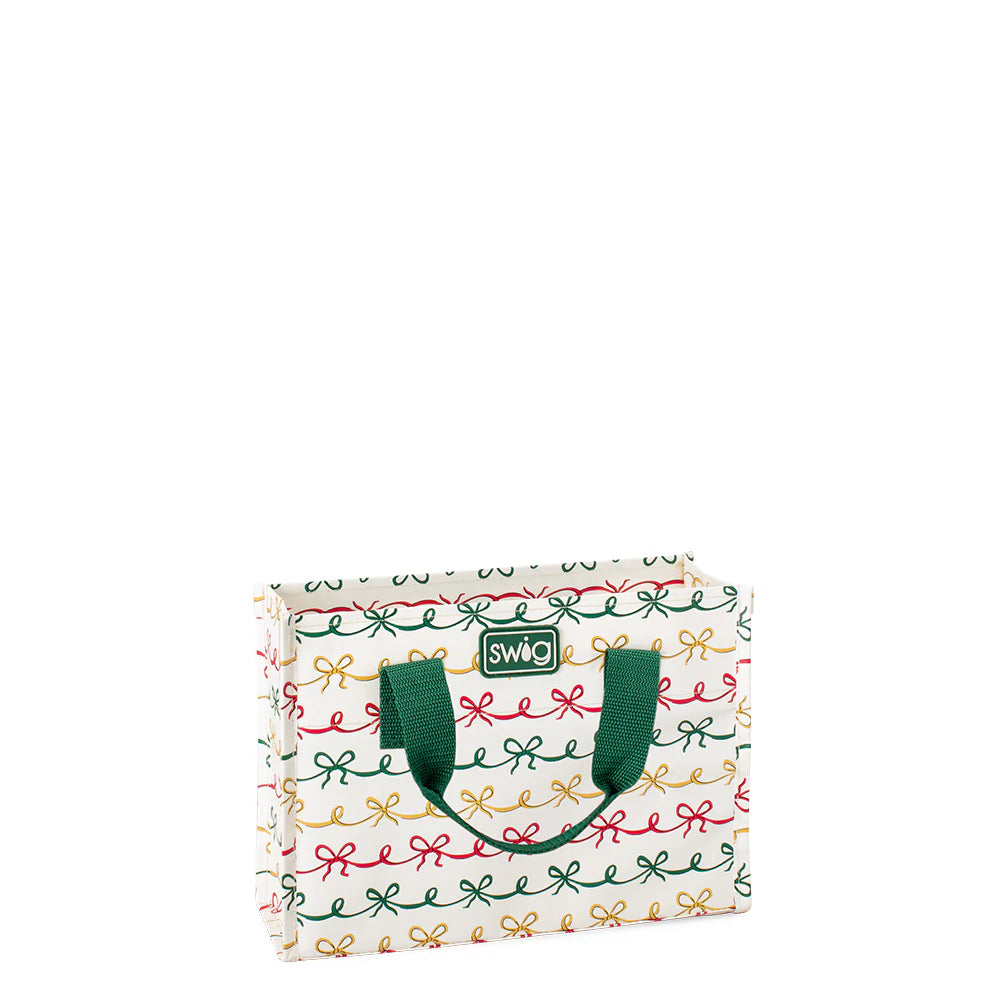 SWIG - Christmas Bows Reusable Gift Bag - SMALL