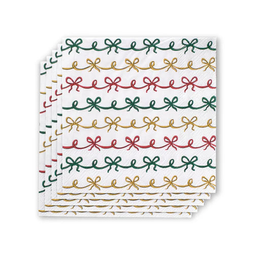 SWIG Christmas Bow Cocktail Napkins