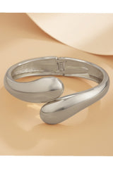 Aurora Drop Bangle - Silver Teardrop