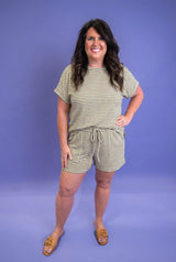 Breezy Textured Knit Stripe Set