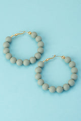 Sunset Clay Hoop Earrings - Sage