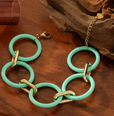 Acrylic Chain Bracelet - Green FINAL SALE