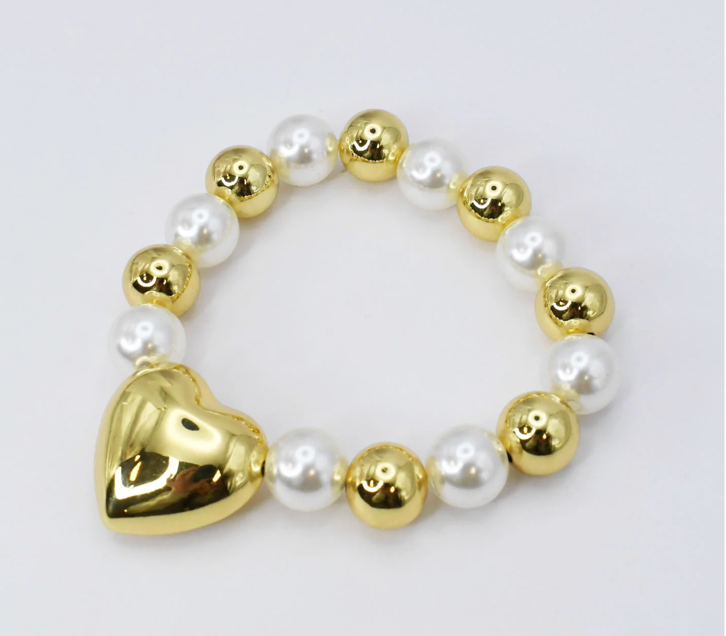 Treasure Jewels Heart and Pearls Bracelet