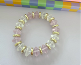 Treasure Jewels Frosted Blush Beaded Bracelet