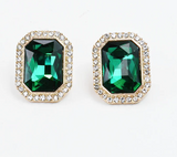 Treasure Jewels Simply Bold Earrings - Green