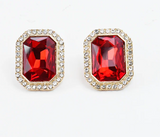 Treasure Jewels Simply Bold Earrings - Red