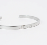 Treasure Jewels Let God Bangle - Silver