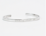 Treasure Jewels Dream Pray Do Bangle - Silver