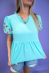 Sculpted Floral Top