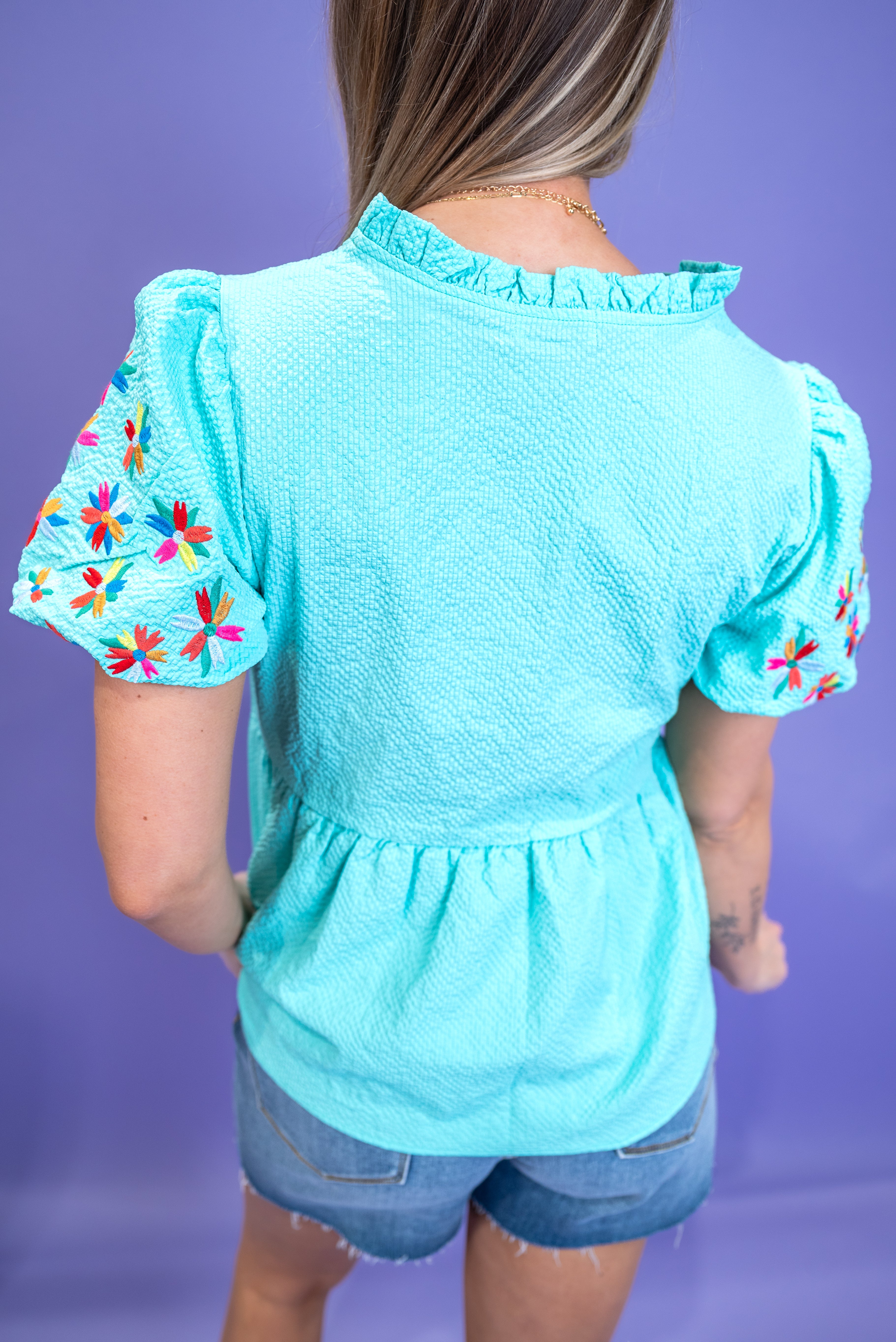 Sculpted Floral Top