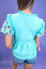 Sculpted Floral Top