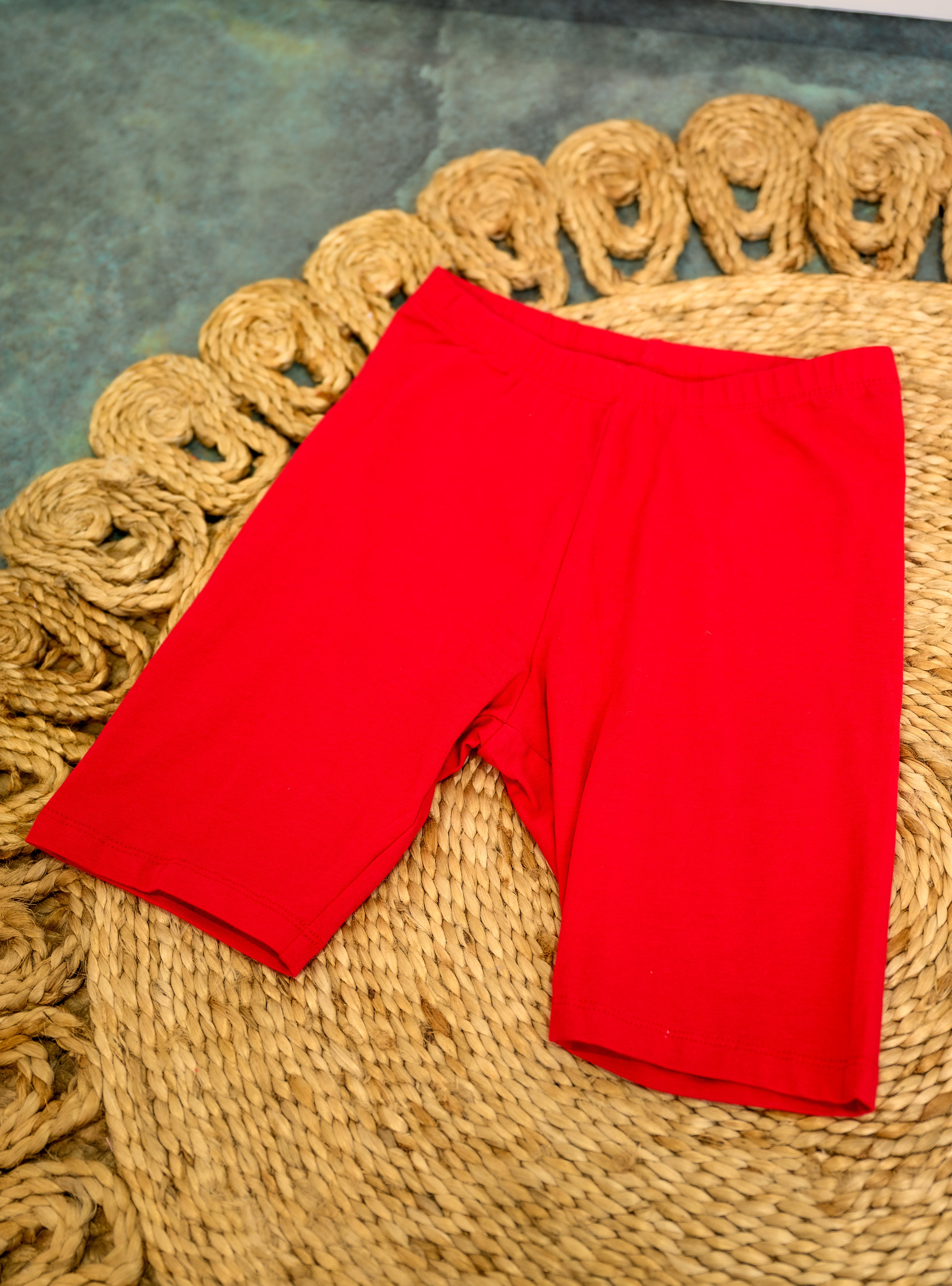 Serene Stretch Biker Shorts - Ruby | DOORBUSTER
