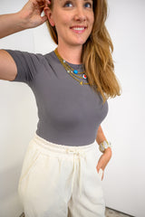 Sleek Essential Top - Grey