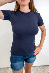 Sleek Essential Top - Navy
