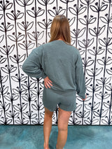 Slub Pullover & Shorts Set - Jade