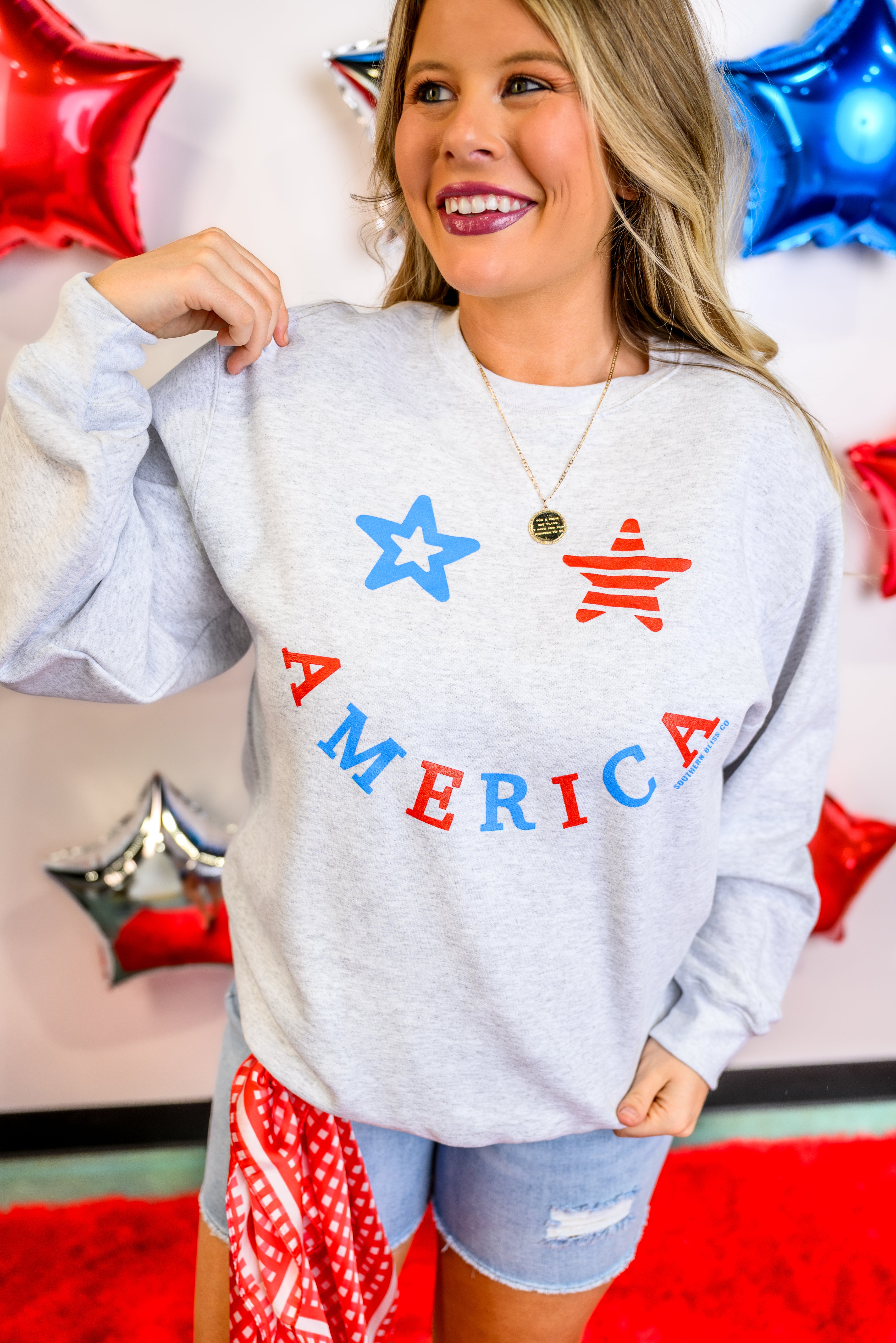 Smiley America Sweatshirt *Final Sale*