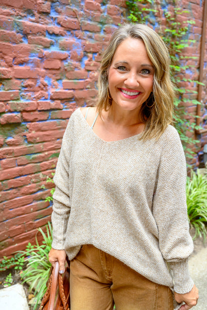 Soft Lightweight Loose Fit Textured Pullover Sweater