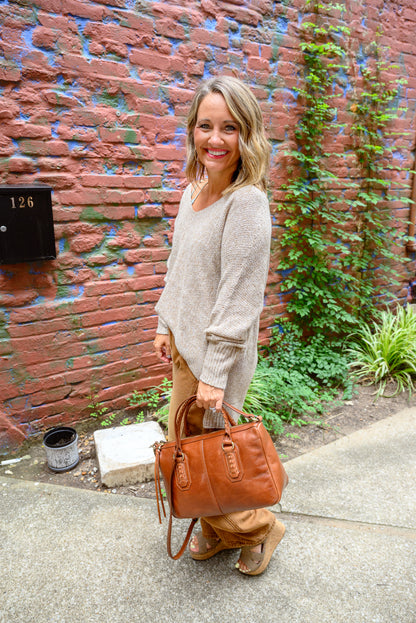 Soft Lightweight Loose Fit Textured Pullover Sweater