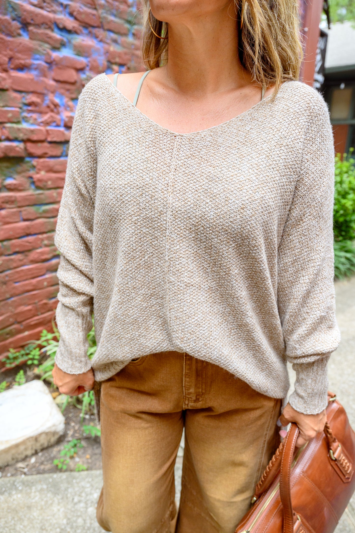 Soft Lightweight Loose Fit Textured Pullover Sweater