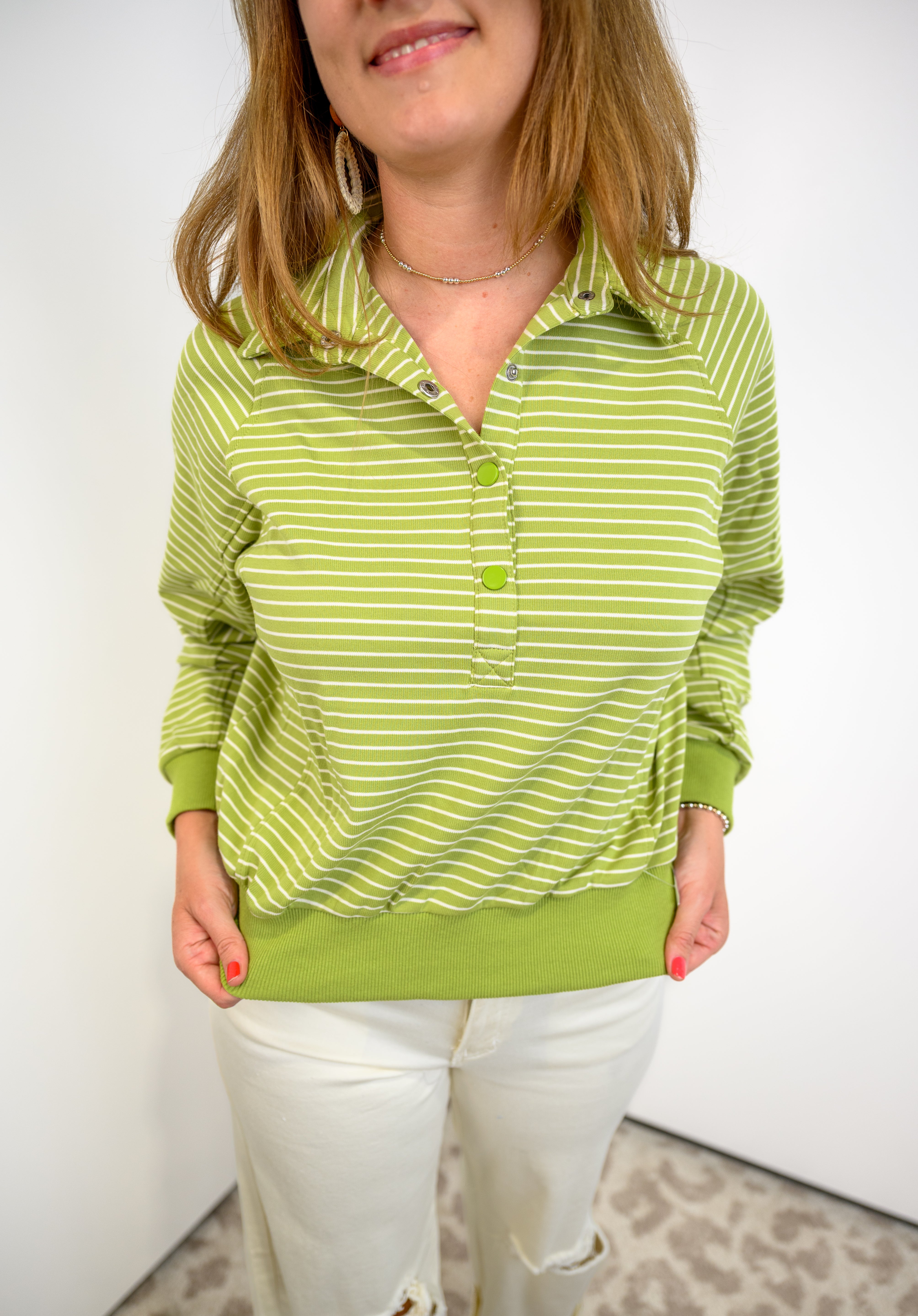 Soft Line Henley Sweatshirt
