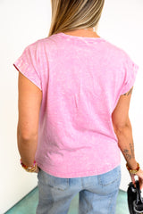 Soft Waves Crinkle Top - Candy Pink DOORBUSTER FINAL SALE
