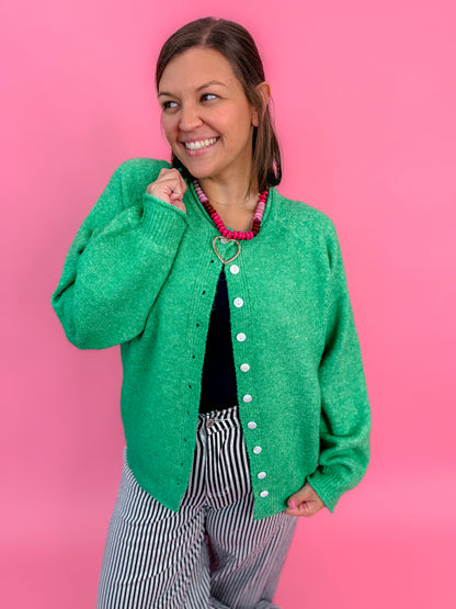Softline Signature Button Front Knit Cardigan