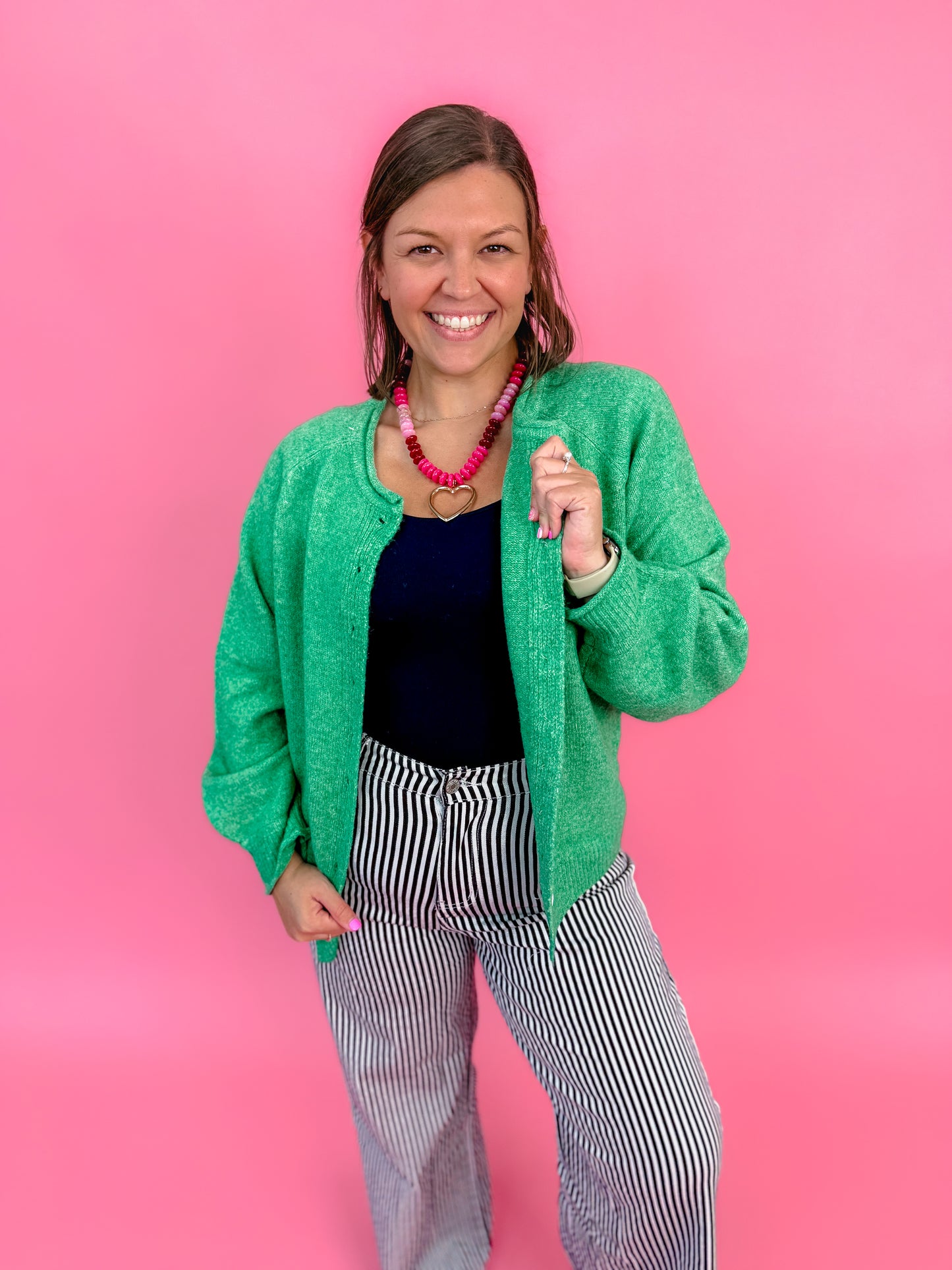 Softline Signature Button Front Knit Cardigan