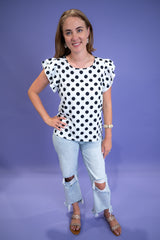 Solstice Dot Top - White