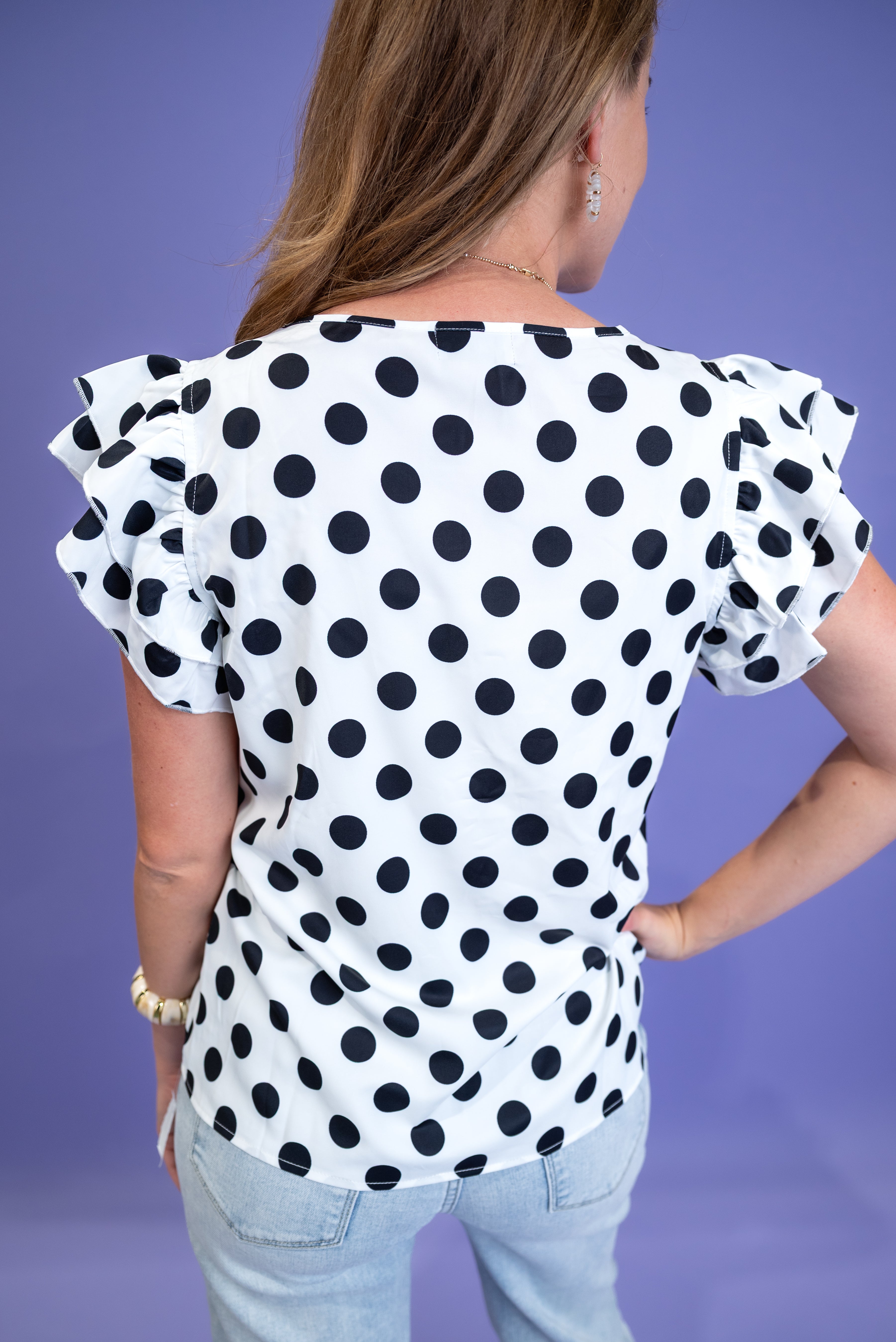 Solstice Dot Top - White