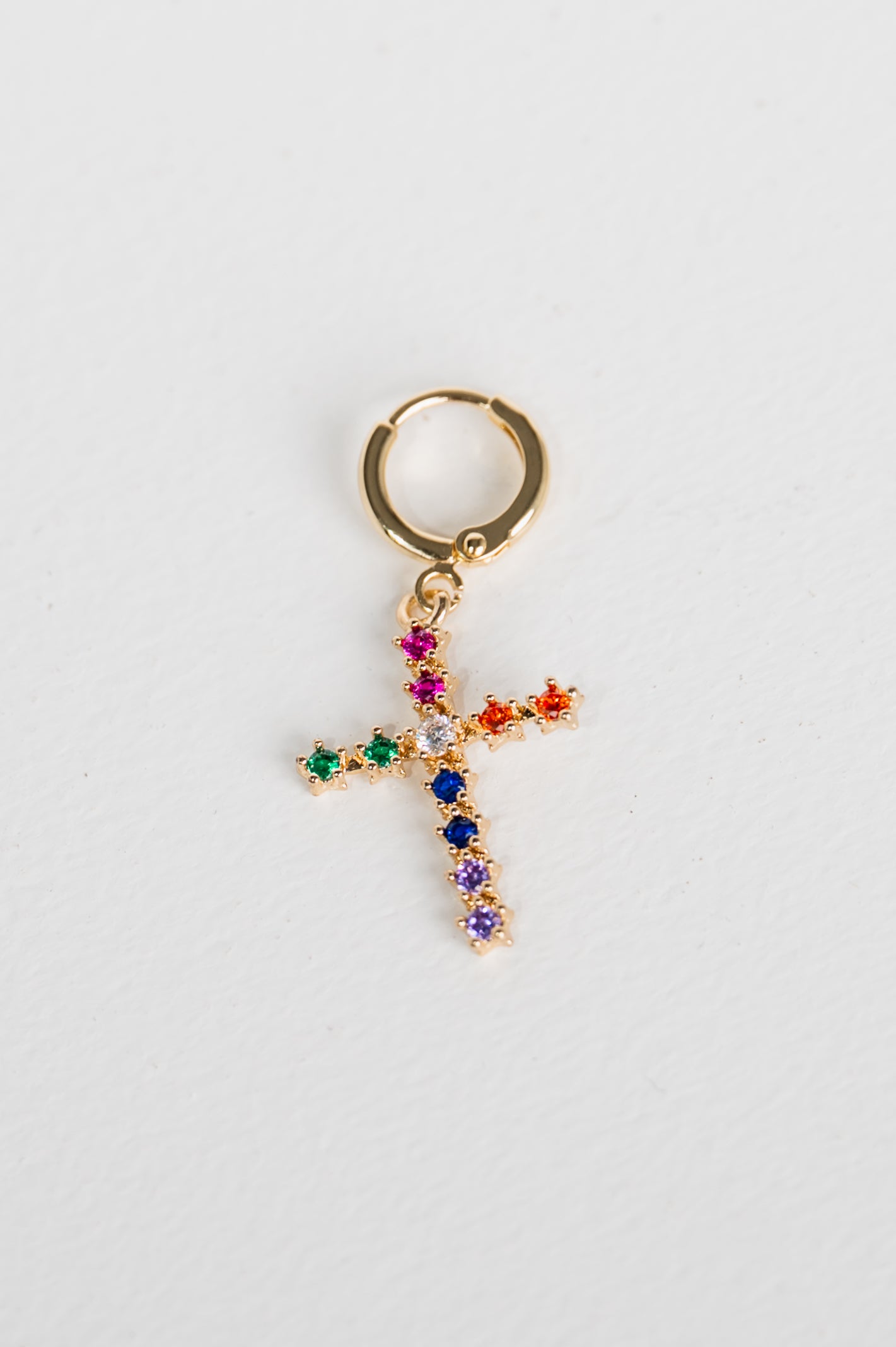 Sparkling Cross Charm - Multi