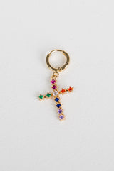 Sparkling Cross Charm - Multi