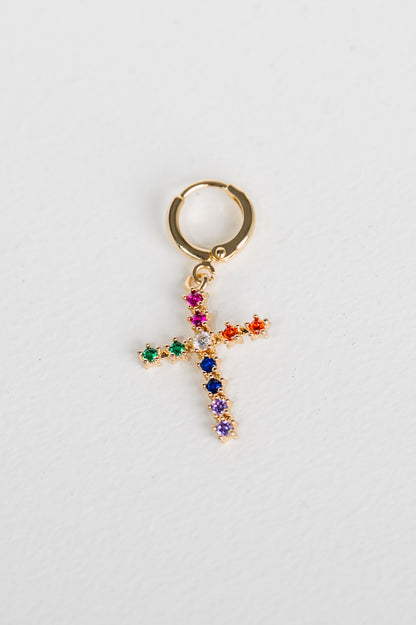 Sparkling Cross Charm - Multi Final Sale