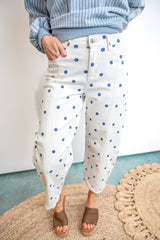 Spotlight Barrel Jeans - Blue Dot