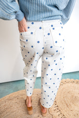 Spotlight Barrel Jeans - Blue Dot