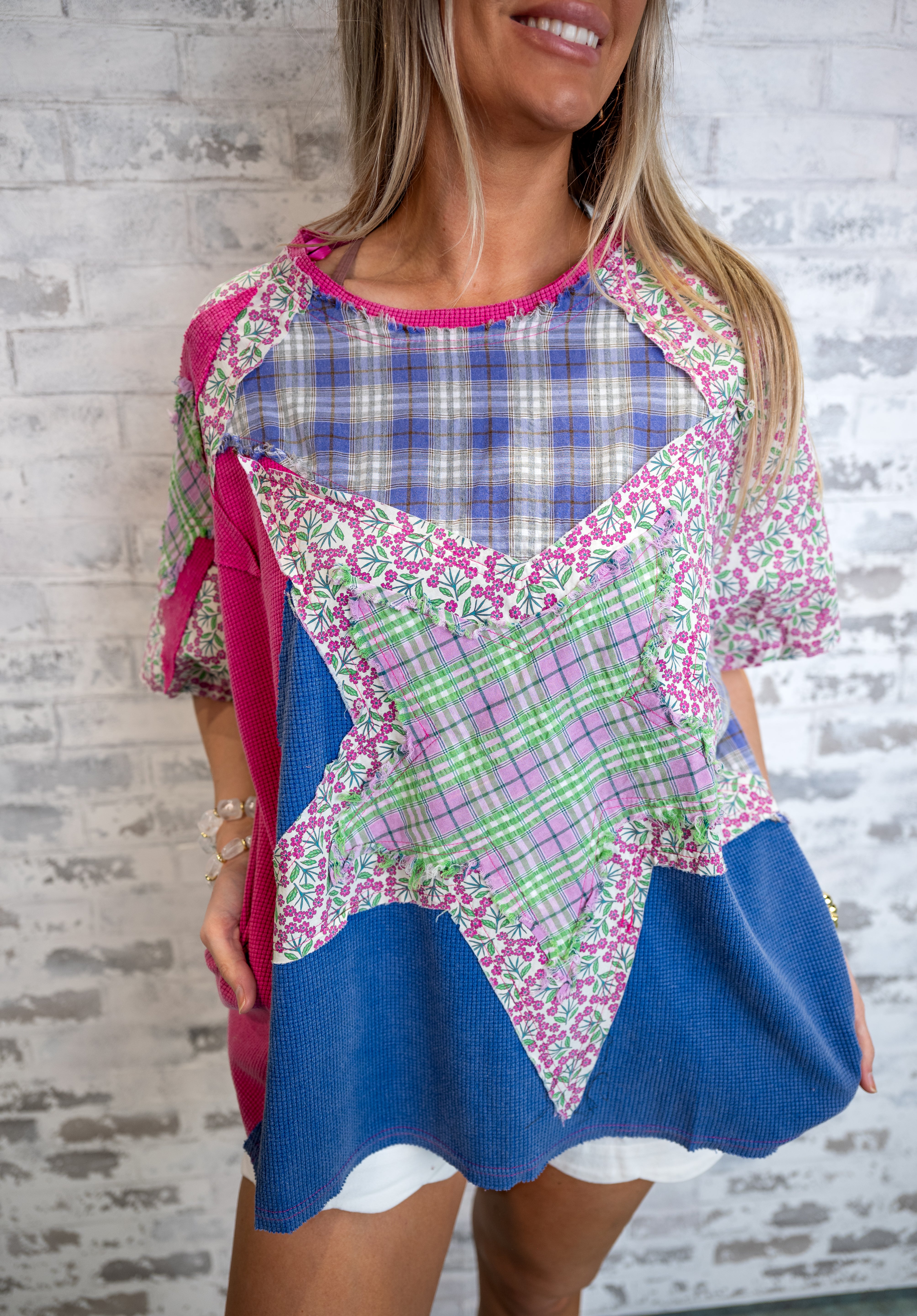 Star Patch Color Block Tee