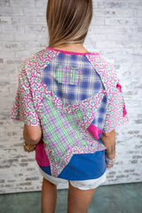 Star Patch Color Block Tee