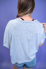 Street Seam Boxy Top - Heather Grey DOORBUSTER