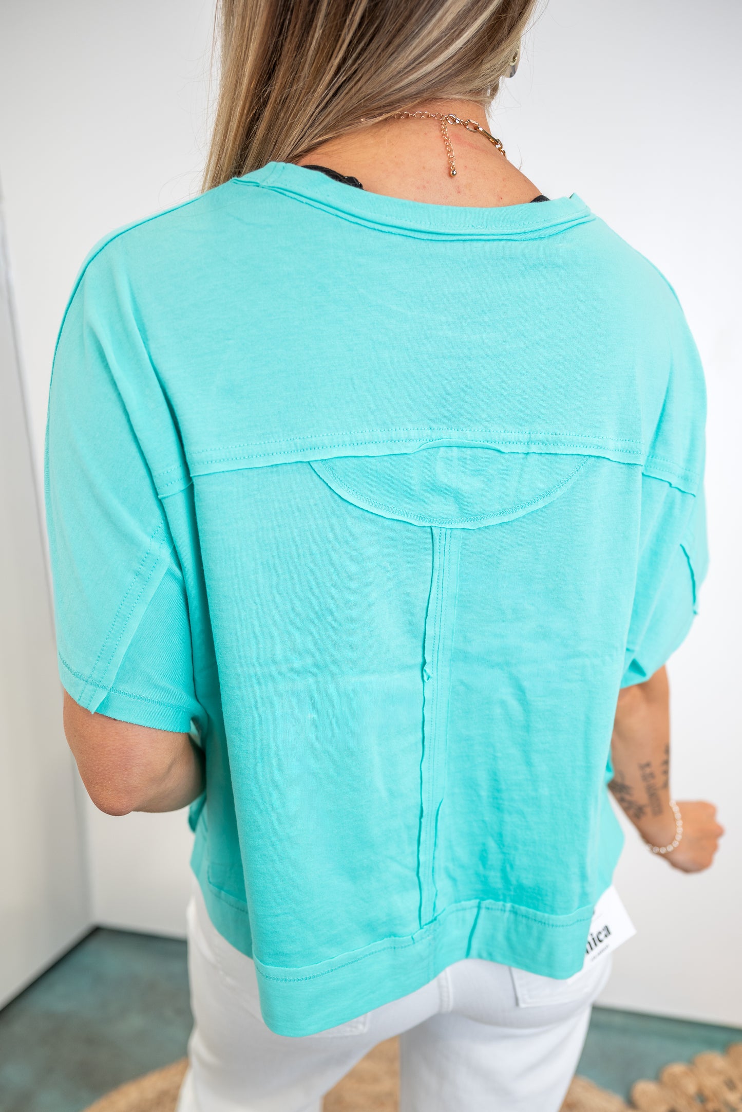 Street Seam Boxy Top - Mint DOORBUSTER