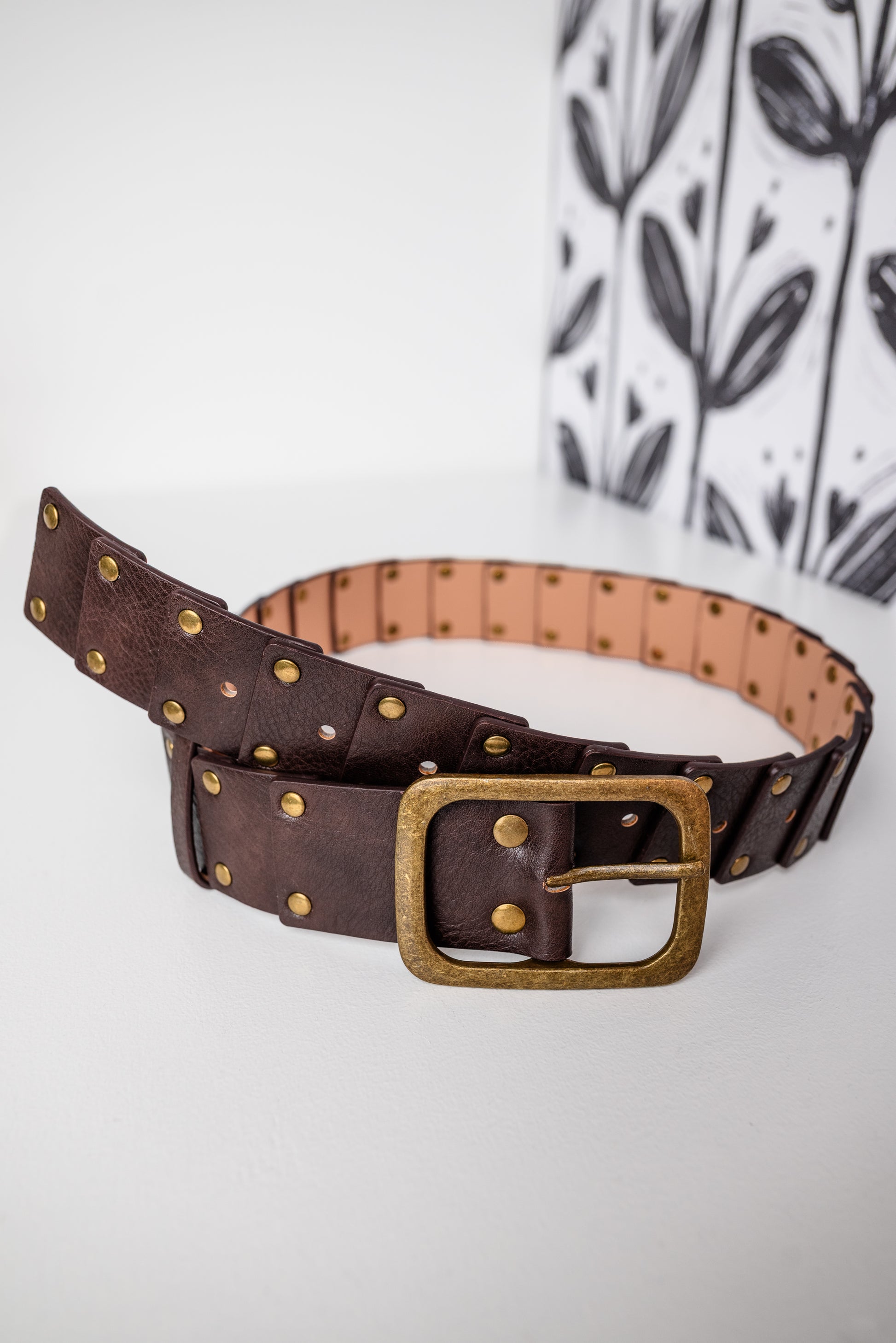 Stud Accent Linked Hip Belt