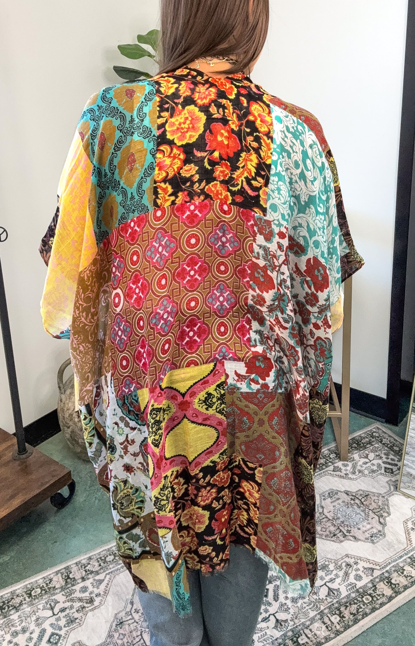 Summer Floral Patchwork Kimono