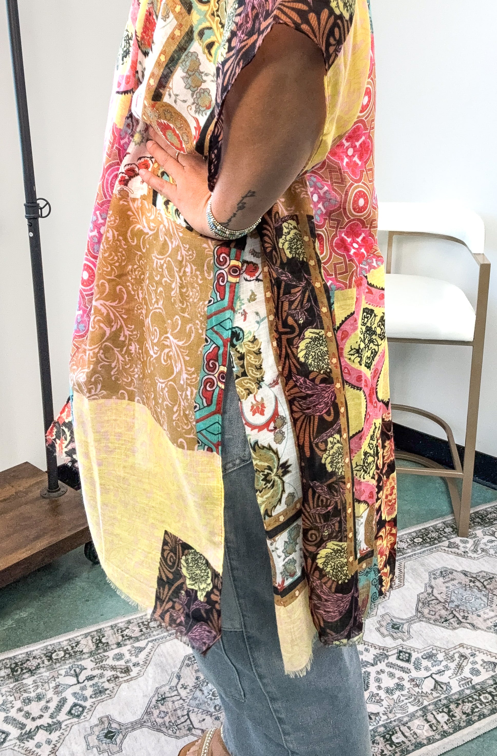 Summer Floral Patchwork Kimono