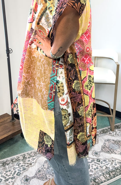 Summer Floral Patchwork Kimono