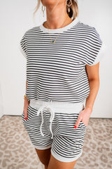 Sunny Horizon Stripe Set - Black