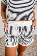 Sunny Horizon Stripe Set - Black