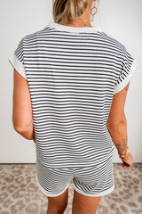 Sunny Horizon Stripe Set - Black