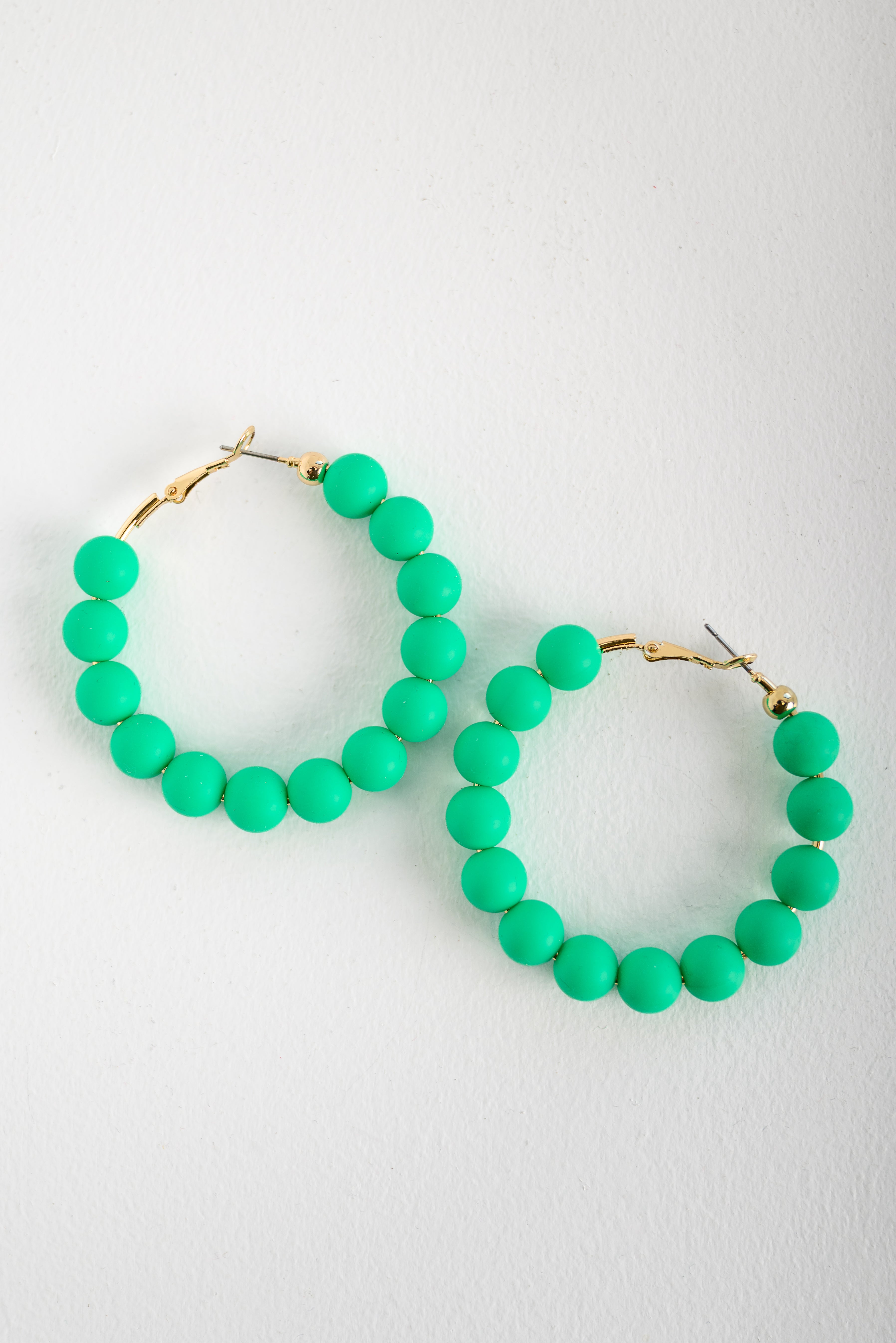 Sunset Clay Hoop Earrings - Green Final Sale