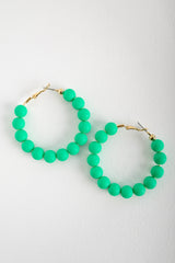 Sunset Clay Hoop Earrings - Green Final Sale