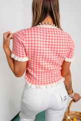 Sweet Prairie Check Top