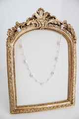 Tarnish-Free Pearl Station Gold Necklace